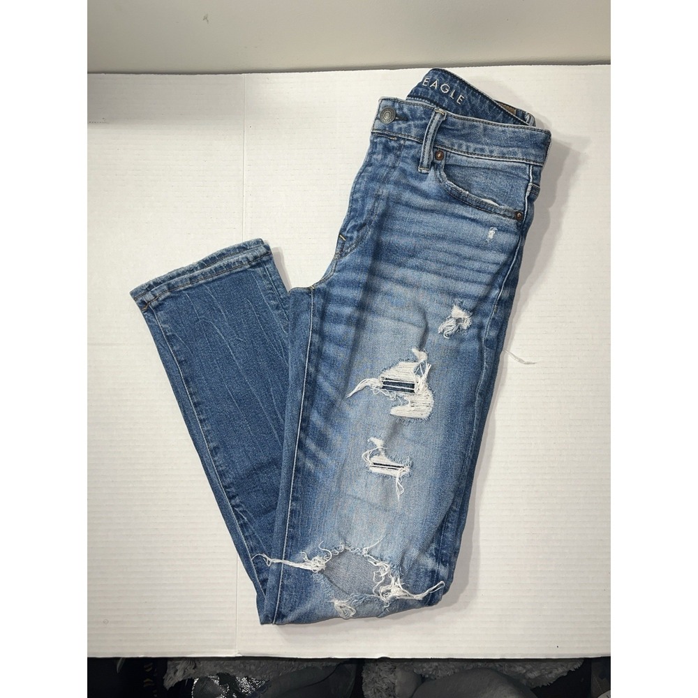 American Eagle Jeans Men's 30x32 Slim Fit Distressed Stretch Mallsoft